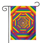Abstract Rainbow LGBT Stripes Print House Flag