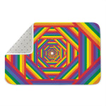Abstract Rainbow LGBT Stripes Print Indoor Door Mat