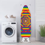 Abstract Rainbow LGBT Stripes Print Ironing Board Cover
