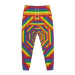 Abstract Rainbow LGBT Stripes Print Jogger Pants