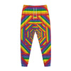 Abstract Rainbow LGBT Stripes Print Jogger Pants