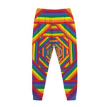 Abstract Rainbow LGBT Stripes Print Jogger Pants