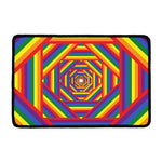 Abstract Rainbow LGBT Stripes Print Kitchen Mat