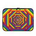 Abstract Rainbow LGBT Stripes Print Laptop Sleeve