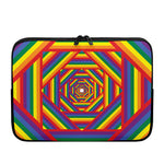 Abstract Rainbow LGBT Stripes Print Laptop Sleeve