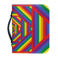 Abstract Rainbow LGBT Stripes Print Leather Bible Cover