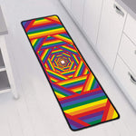 Abstract Rainbow LGBT Stripes Print Long Kitchen Mat