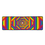 Abstract Rainbow LGBT Stripes Print Long Kitchen Mat