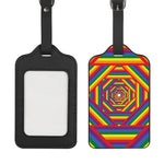 Abstract Rainbow LGBT Stripes Print Luggage Tag