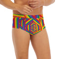 Abstract Rainbow LGBT Stripes Print Men's Briefs
