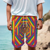 Abstract Rainbow LGBT Stripes Print Men's Cargo Shorts