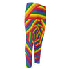 Abstract Rainbow LGBT Stripes Print Men's Compression Pants