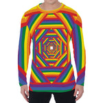 Abstract Rainbow LGBT Stripes Print Men's Long Sleeve T-Shirt