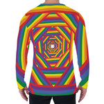 Abstract Rainbow LGBT Stripes Print Men's Long Sleeve T-Shirt