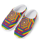 Abstract Rainbow LGBT Stripes Print Mesh Casual Shoes