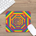 Abstract Rainbow LGBT Stripes Print Mouse Pad