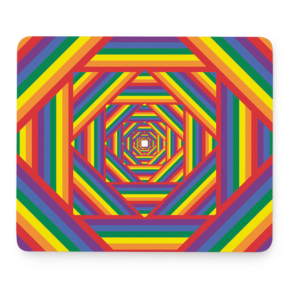 Abstract Rainbow LGBT Stripes Print Mouse Pad