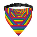 Abstract Rainbow LGBT Stripes Print Over The Collar Dog Bandana