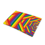 Abstract Rainbow LGBT Stripes Print Pet Cooling Mat Cover