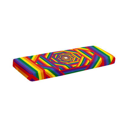 Abstract Rainbow LGBT Stripes Print Piano Keyboard Cover