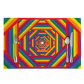 Abstract Rainbow LGBT Stripes Print Placemat