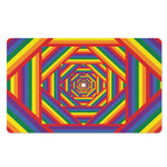 Abstract Rainbow LGBT Stripes Print Polyester Doormat