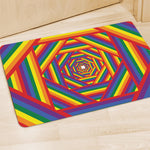 Abstract Rainbow LGBT Stripes Print Polyester Doormat
