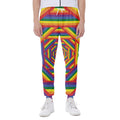 Abstract Rainbow LGBT Stripes Print Joggers