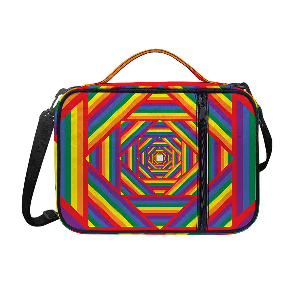 Abstract Rainbow LGBT Stripes Print Shoulder Strap Bible Bag