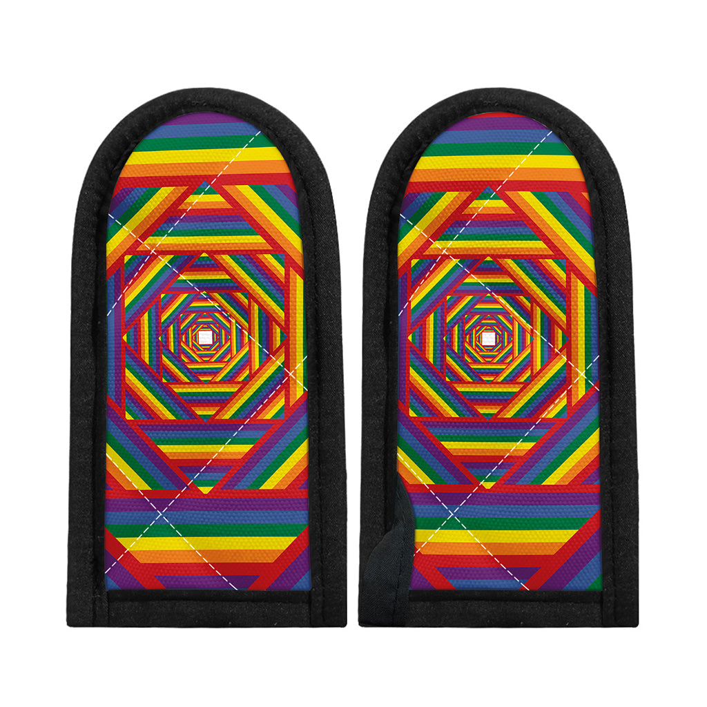 Abstract Rainbow LGBT Stripes Print Skillet Handle Cover