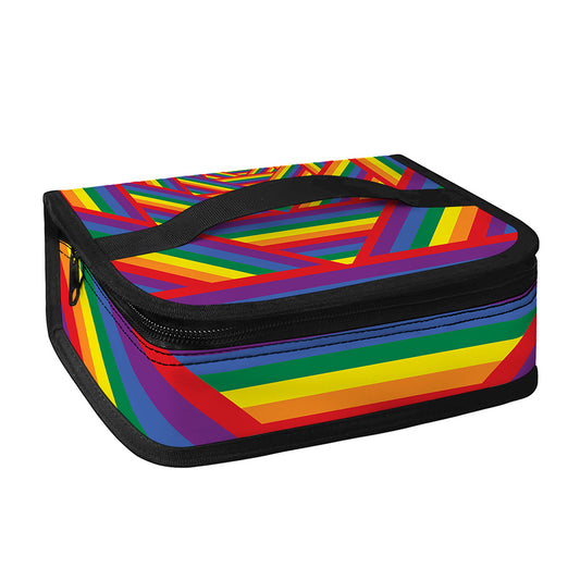 Abstract Rainbow LGBT Stripes Print Small Lunch Bag