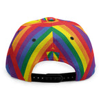 Abstract Rainbow LGBT Stripes Print Snapback Cap