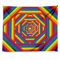 Abstract Rainbow LGBT Stripes Print Tapestry