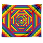 Abstract Rainbow LGBT Stripes Print Tapestry