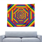 Abstract Rainbow LGBT Stripes Print Tapestry
