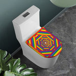 Abstract Rainbow LGBT Stripes Print Toilet Lid Cover