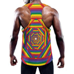 Abstract Rainbow LGBT Stripes Print Training Tank Top