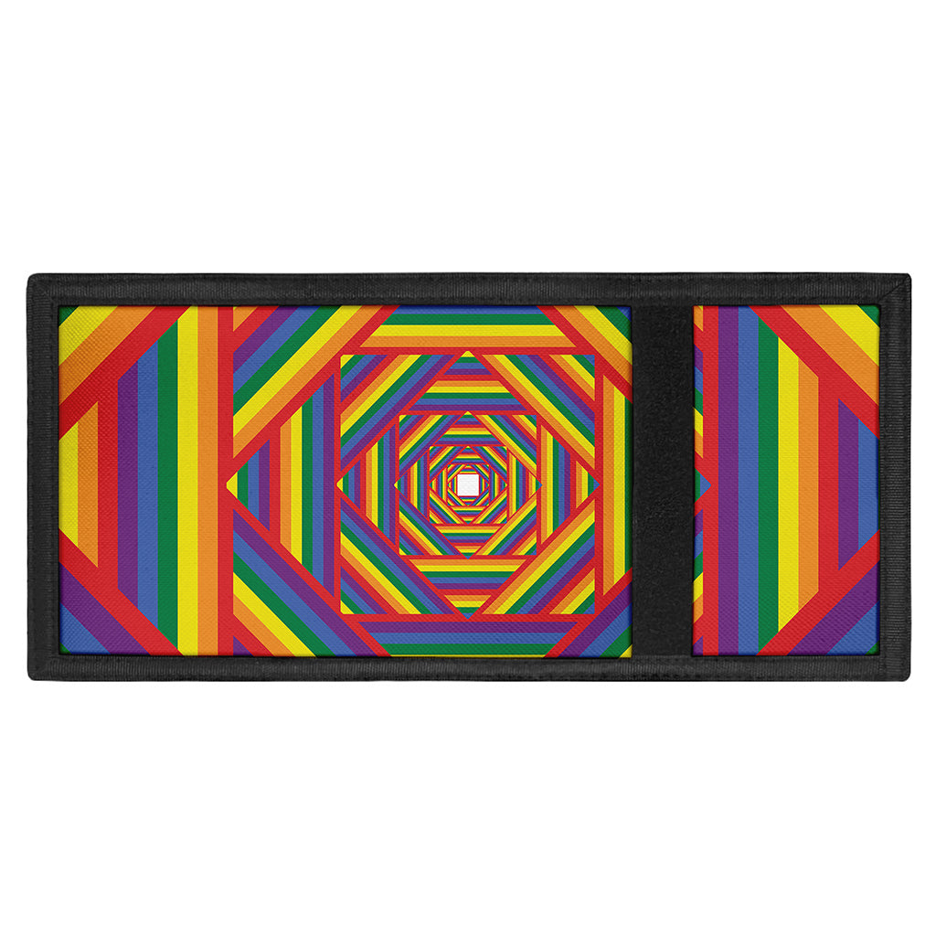 Abstract Rainbow LGBT Stripes Print Trifold Wallet