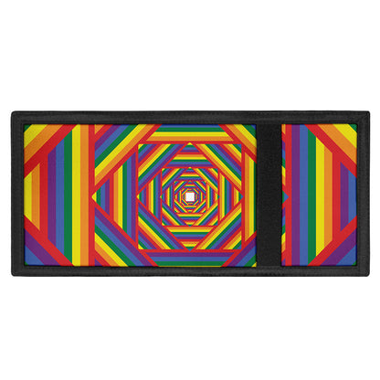 Abstract Rainbow LGBT Stripes Print Trifold Wallet