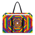 Abstract Rainbow LGBT Stripes Print Utility Tote Bag