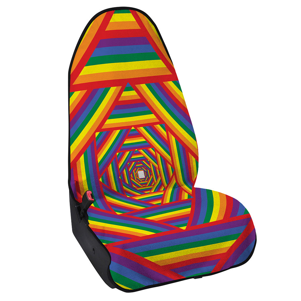 Abstract Rainbow LGBT Stripes Print Waterproof Car Seat Cover