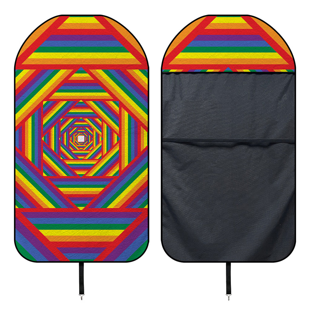 Abstract Rainbow LGBT Stripes Print Waterproof Car Seat Cover