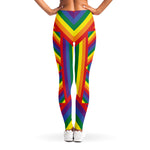 Abstract Rainbow LGBT Stripes Print Women's Leggings