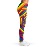 Abstract Rainbow LGBT Stripes Print Women's Leggings