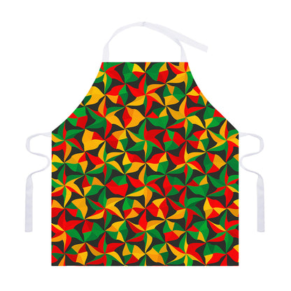 Abstract Reggae Pattern Print Adjustable Apron