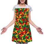 Abstract Reggae Pattern Print Adjustable Apron