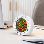 Abstract Reggae Pattern Print Alarm Clock