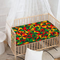 Abstract Reggae Pattern Print Baby Crib Sheet