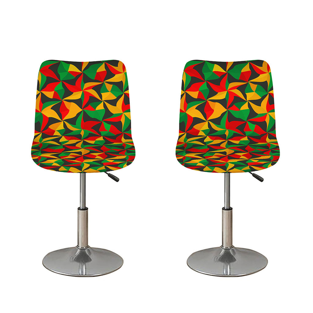 Abstract Reggae Pattern Print Bar Stool Covers