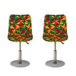 Abstract Reggae Pattern Print Bar Stool Covers